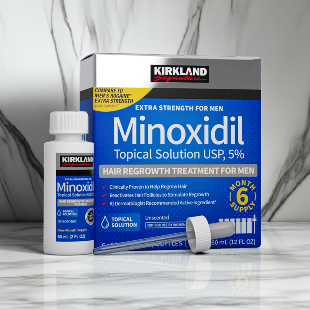 KIRKLAND MINOXIDIL 5% MÄNNER 6 x 60ml Flaschen (6 Monatspackung)