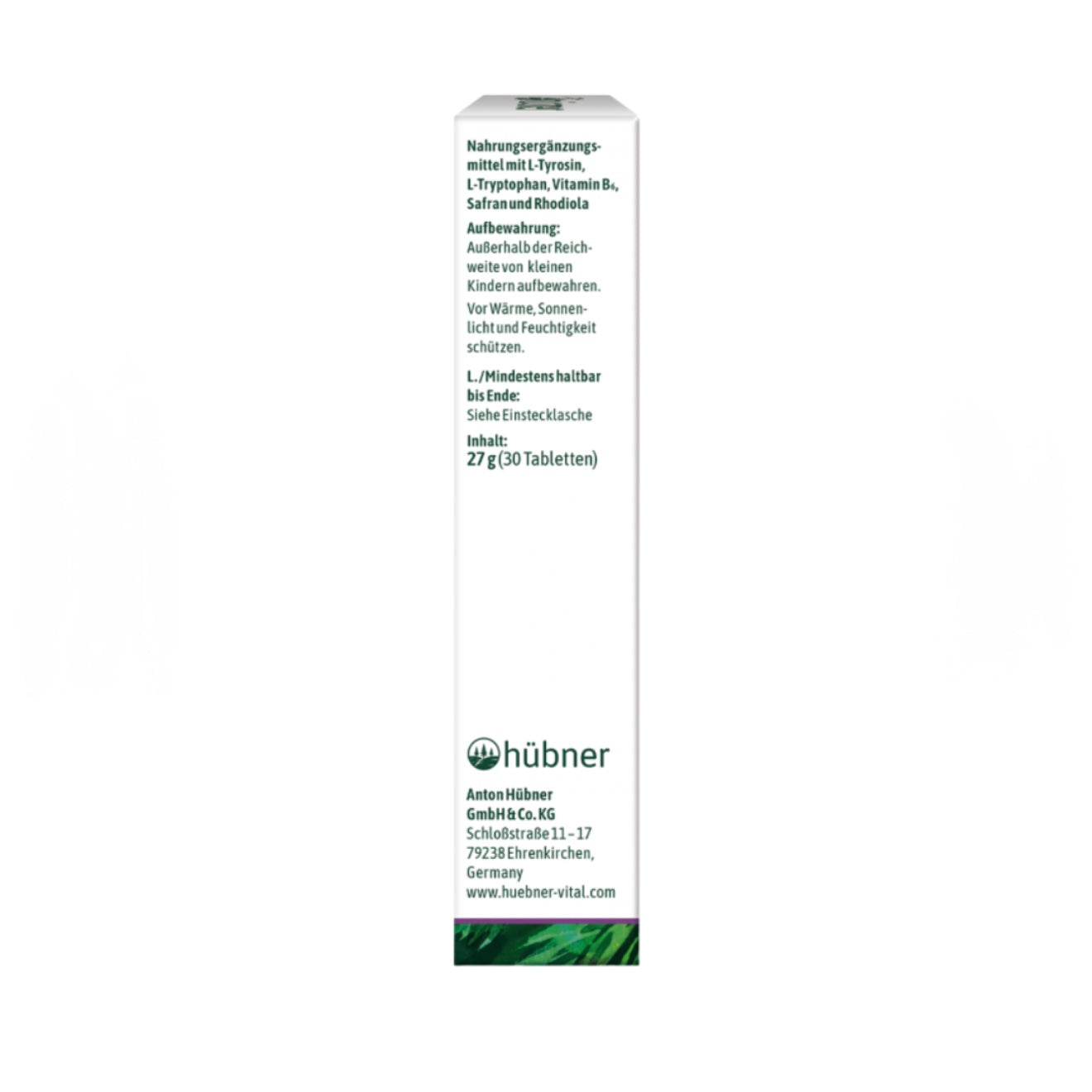 Hübner Gute Laune – Stimmungsaufheller mit L‑Tyrosin, L‑Tryptophan, Vitamin B6, Safran & Rhodiola, 30 Tabletten