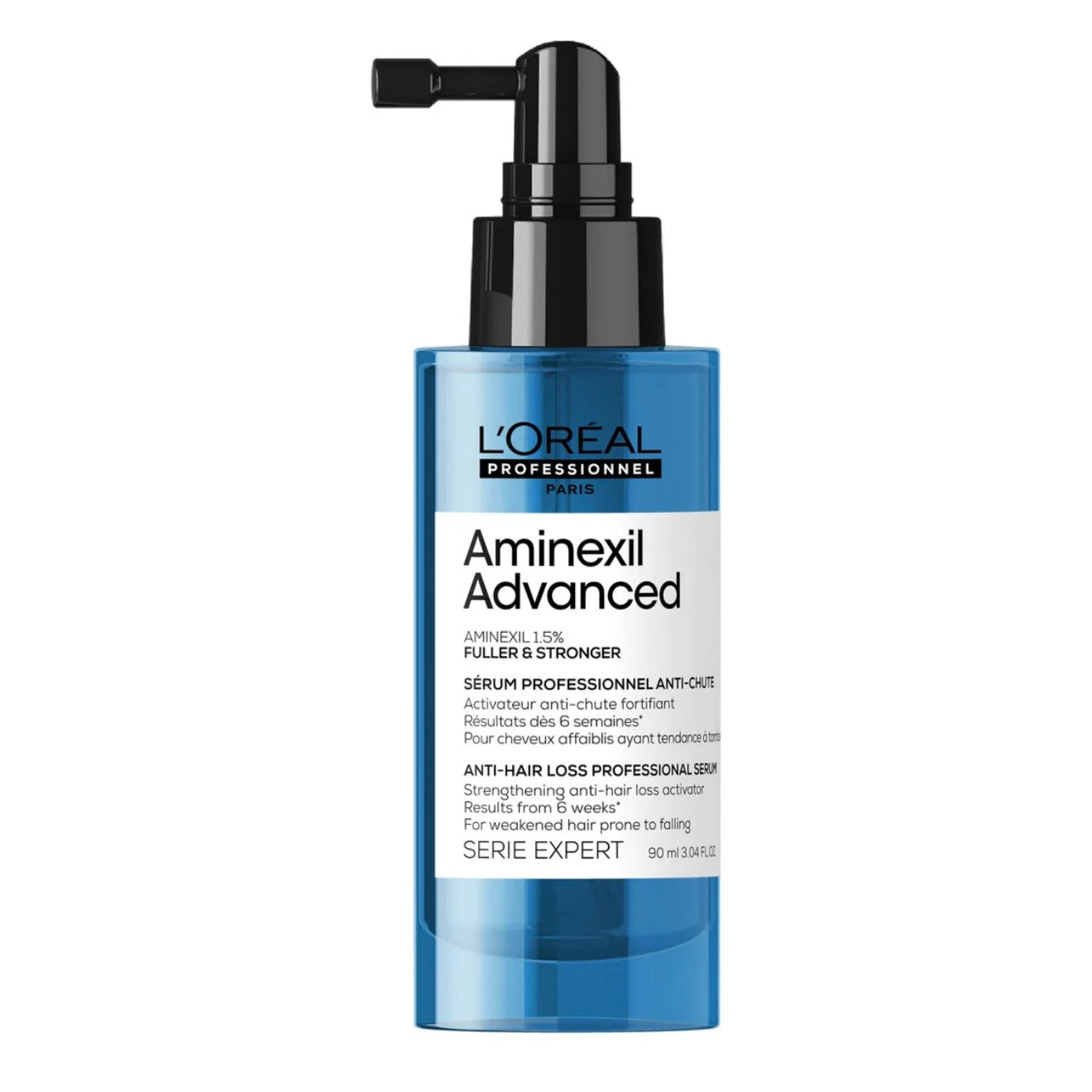 L´Oréal Professionnel Aminexil Advanced Anti-Hair Loss Activator Serum Serum gegen Haarausfall 90 ml – bei hormonell bedingtem Haarausfall, aktiviert Follikel & stoppt Ausfall