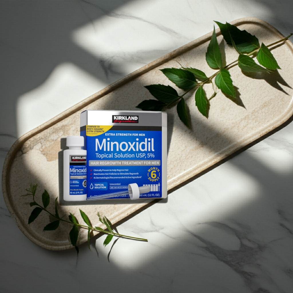 KIRKLAND MINOXIDIL 5% MÄNNER 6 x 60ml Flaschen (6 Monatspackung)