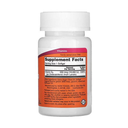 Erhöhen Sie Ihre Vitamin D-Aufnahme mit unseren Vitamin D-3 Kapseln, jede mit 10.000 IE. Reduzieren Sie das Risiko von Knochenbrüchen und stärken Sie Ihr Immunsystem. Ein Muss für eine gesunde Lebensweise. Bestellen Sie jetzt und profitieren Sie von 120 Kapseln pro Flasche.