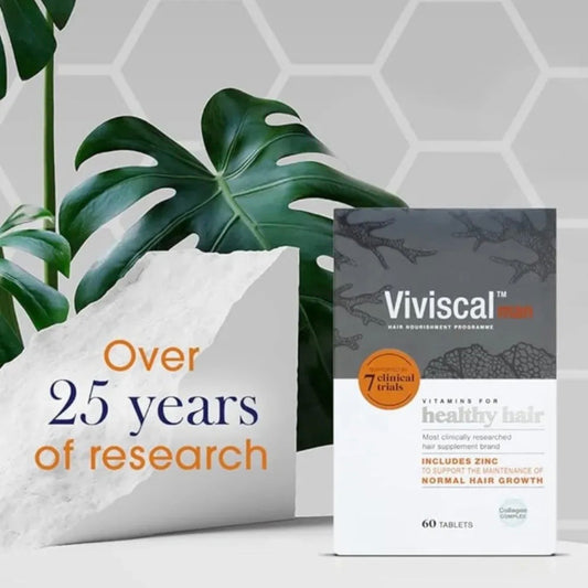 Nahrungsergänzung Viviscal Man zur Förderung gesunder Haarwurzeln und Haarstärke