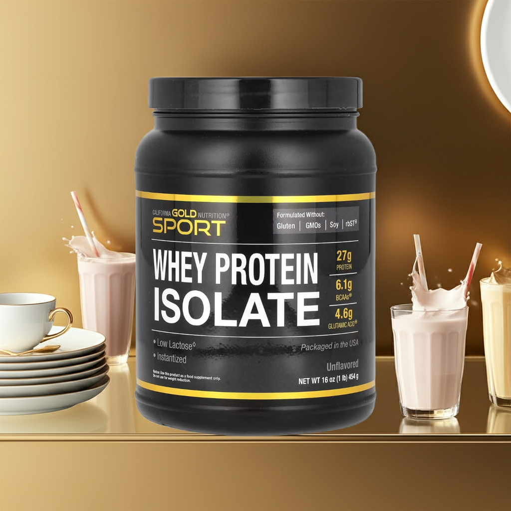 Sport, Molkenproteinisolat, geschmacksneutral, 454 g (1 lb.)