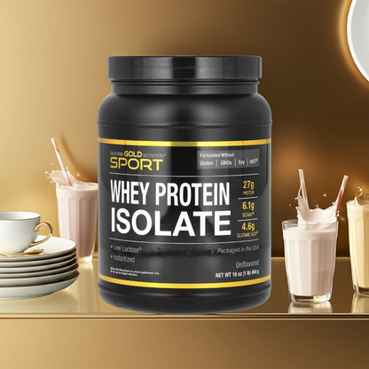 Sport, Molkenproteinisolat, geschmacksneutral, 454 g (1 lb.)