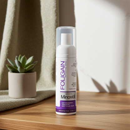 FOLIGAIN Minoxidil 2% Foam Haarwuchs-Schaum für Frauen, (Set mit 3x60g Bottles), 3 Bottles reichen für 3 Monate