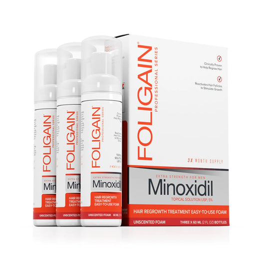 FOLIGAIN Minoxidil 5 Prozent Schaum zur Unterstützung von Haarwachstum bei Männern