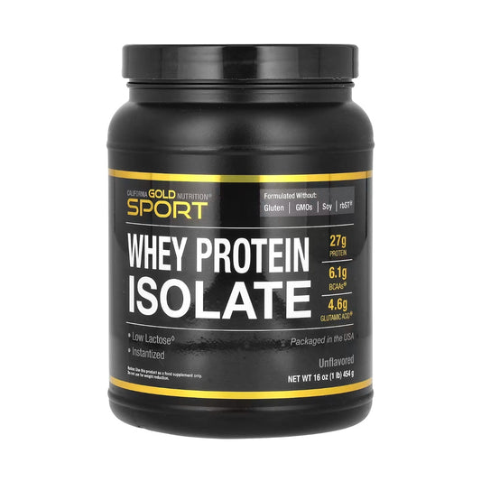 Sport, Molkenproteinisolat, geschmacksneutral, 454 g (1 lb.)