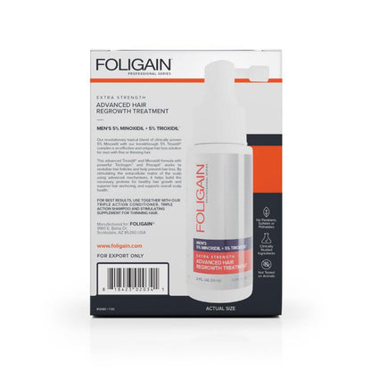 FOLIGAIN Advanced Haarwuchs für Männer Minoxidil 5 % + Trioxidil 5 %, ausreichend für 1 Monat