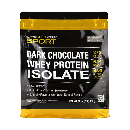 Sport, Whey Protein Isolate, Molkenproteinisolat, dunkle Schokolade, 907 g (2 lb.)