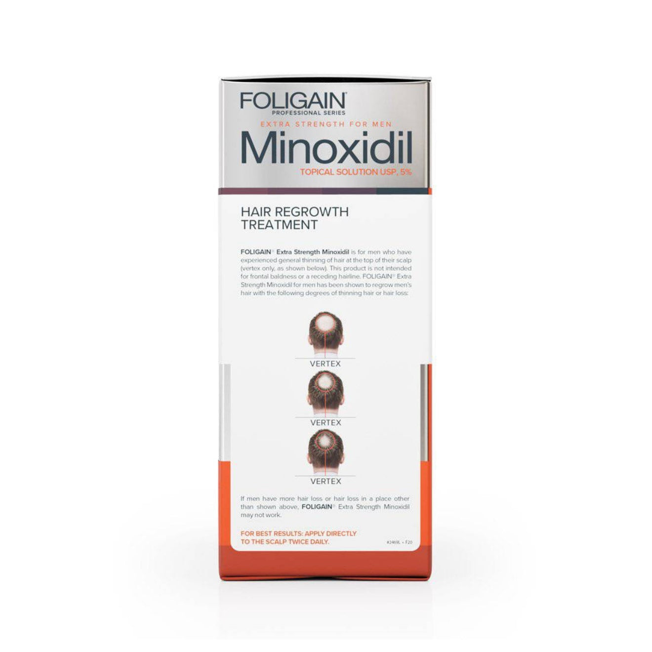 FOLIGAIN Minoxidil 5% , (Set mit 3 Flaschen + Originalpipette), Haarwuchsmittel für Männer 3-Monats