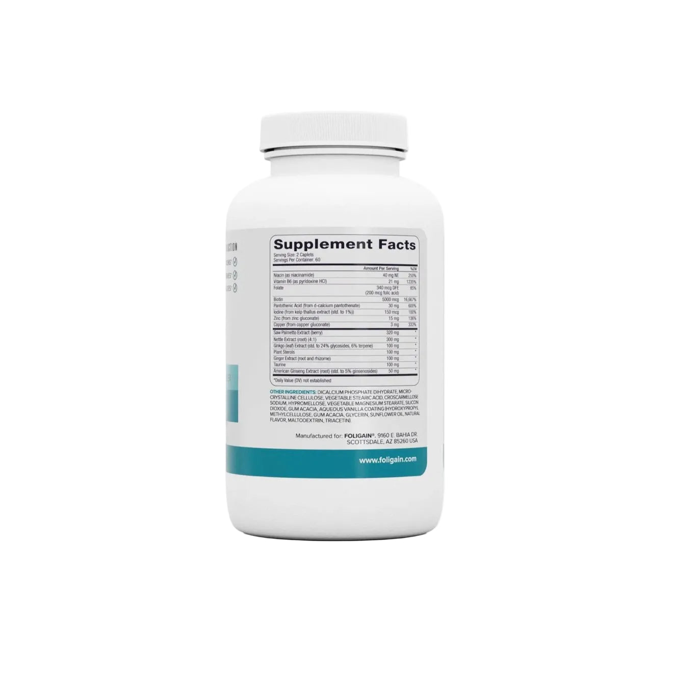 FOLIGAIN Stimulierendes Nahrungsergänzungsmittel für dünner werdendes Haar, 120 Kapseln