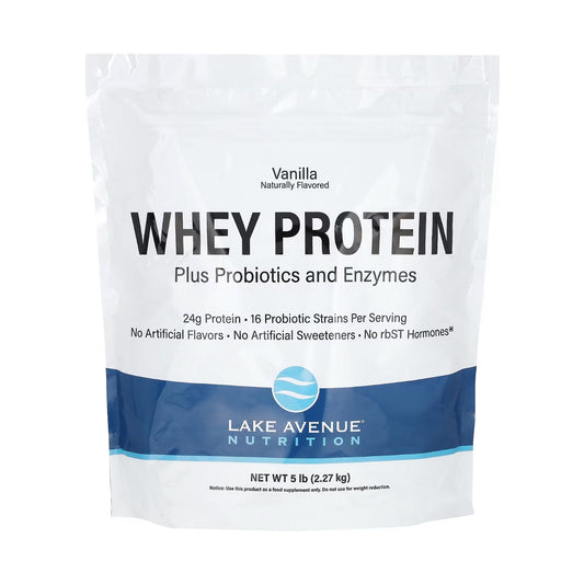 Whey Protein + Probiotics, Molkenprotein + Probiotika, Vanillegeschmack, 2,27 kg (5 lb.)