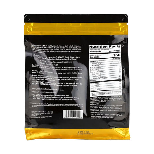 Sport, Whey Protein Isolate, Molkenproteinisolat, dunkle Schokolade, 907 g (2 lb.)