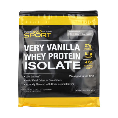 Sport, Whey Protein Isolate, Very Vanilla, Molkenproteinisolat mit Vanillegeschmack für Sportler, 907 g (2 lb.)