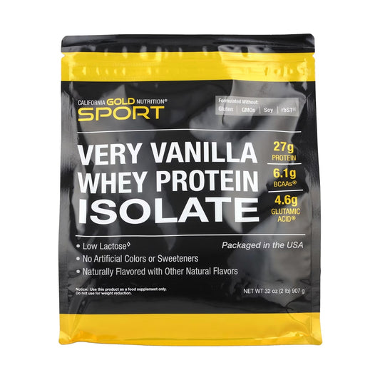 Sport, Whey Protein Isolate, Very Vanilla, Molkenproteinisolat mit Vanillegeschmack für Sportler, 907 g (2 lb.)