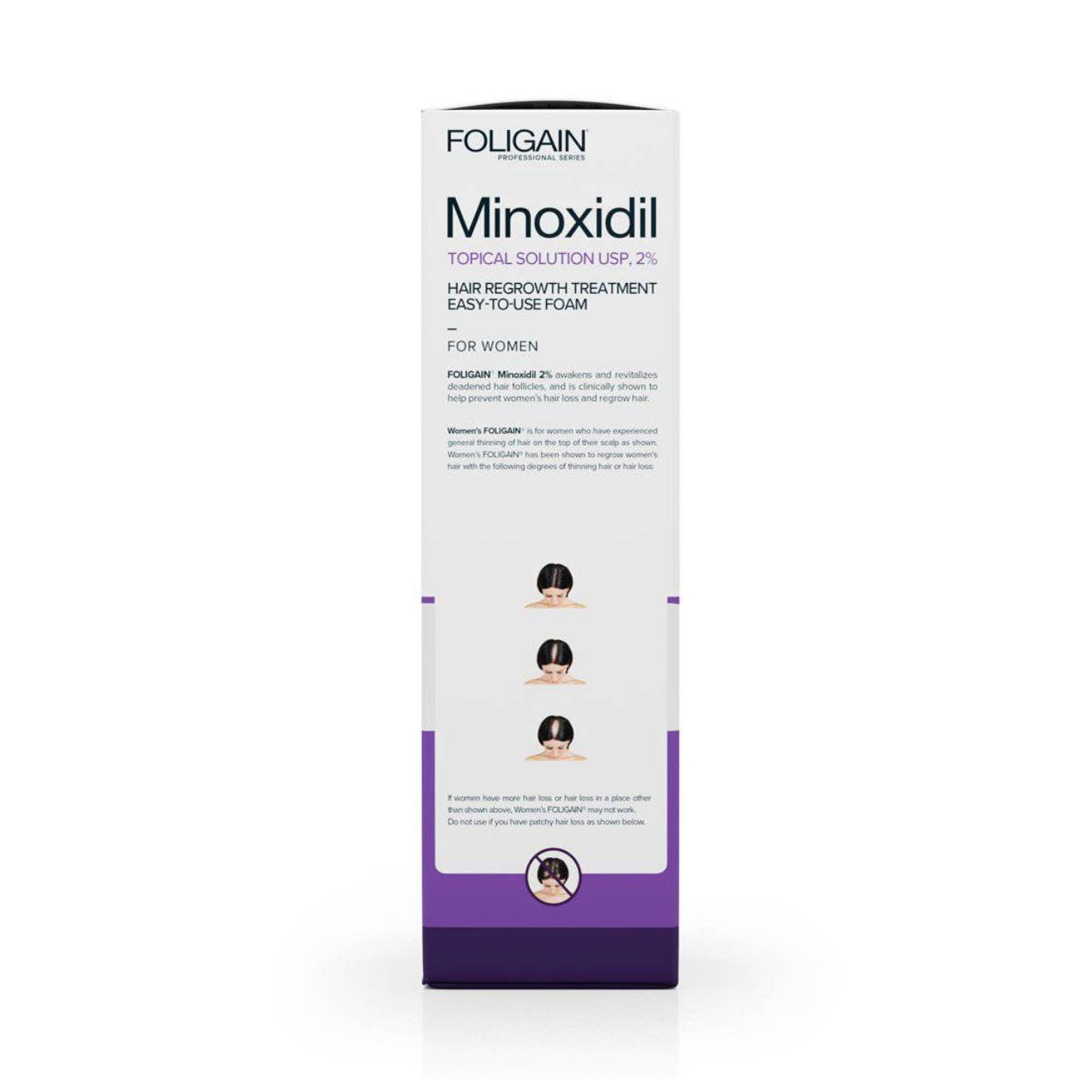 FOLIGAIN Minoxidil 2% Foam Haarwuchs-Schaum für Frauen, (Set mit 3x60g Bottles), 3 Bottles reichen für 3 Monate