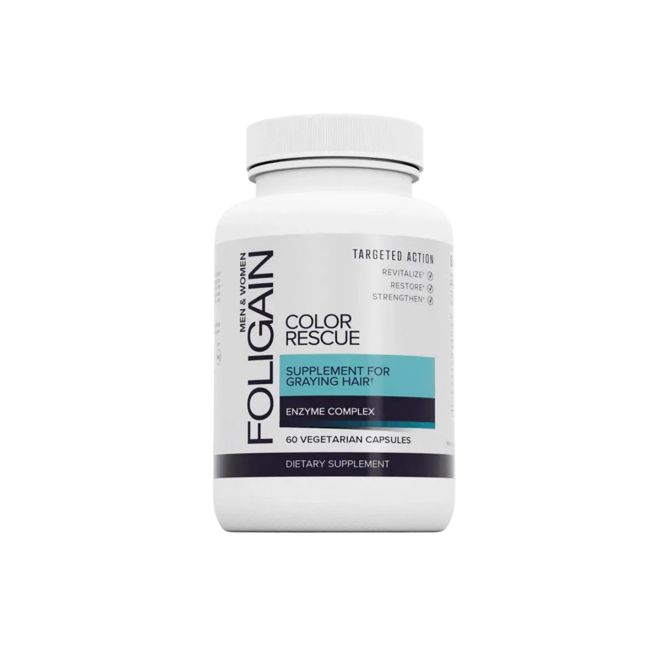 FOLIGAIN Color Rescue 60 Kapseln – Nahrungsergänzung gegen graues Haar, Haarpigment & natürliche Haarfarbe Unterstützung