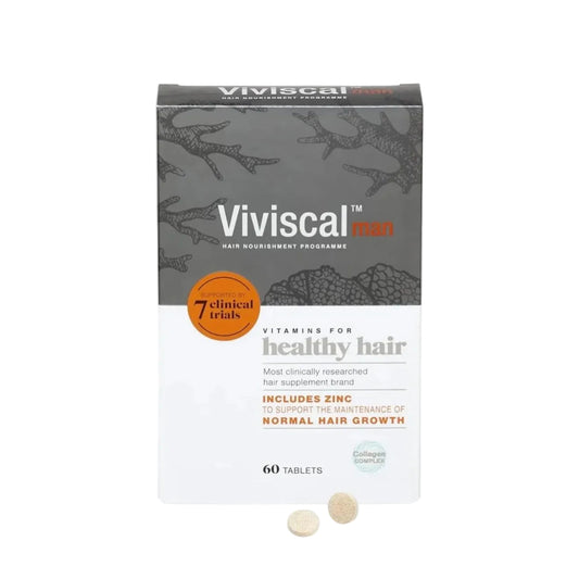 Viviscal Man Haarwachstum Tabletten für Männer – Vitamine gegen Haarausfall mit AminoMar® Marine-Komplex (60 Tabletten, 1 Monat)