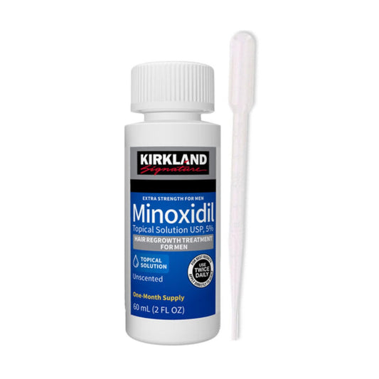 Verbessern Sie das Wachstum Ihres Haares mit der Kirkland Minoxidil 5 % Lösung. Mit nur einer Flasche und Pipette erhalten Sie alle Vorteile der fortschrittlichen Formel, die die Durchblutung der Kopfhaut fördert und das Haarwachstum stimuliert. Verabschieden Sie sich von dünnen, kahlen Stellen und begrüßen Sie dickeres und gesünderes Haar.