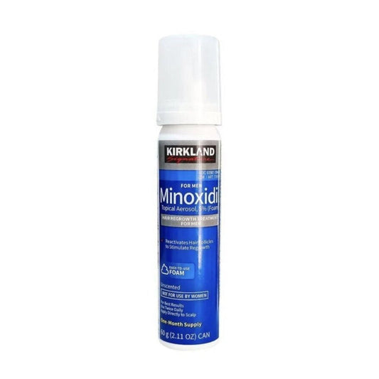 Kirkland Schaum Minoxidil 5% (1 Flasche) ist ein wirksames, klinisch erprobtes Produkt zur Behandlung von Haarausfall. Mit seinem 5%igen Minoxidil-Gehalt fördert es das Haarwachstum und stärkt das Haar von der Wurzel aus. Mit nur einer Flasche können Sie die volle Wirkung erzielen und Ihr Haar wieder in seiner vollen Pracht erstrahlen lassen.
