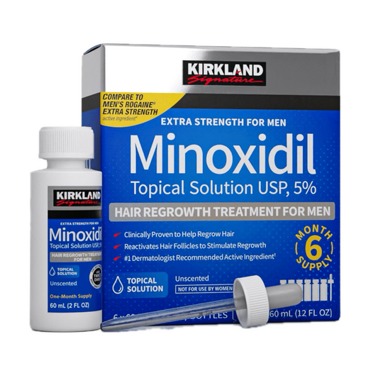 Minoxidil ist das erste Minoxidil das durch die Food and Drug Administration (FDA) (Lebensmittelüberwachung und Arzneimittelzulassungsbehörde in den USA) zur Anwendung gegen androgenetische Alopezie  (Haarverlust) zugelassen wurde. Minoxidilwurde zuerst als gefäßerweiterndes Arzneimittel in Tablettenform verschrieben, um hohen Blutdruck zu behandeln. Als Nebenwirkung trat Haarwachstum auf.