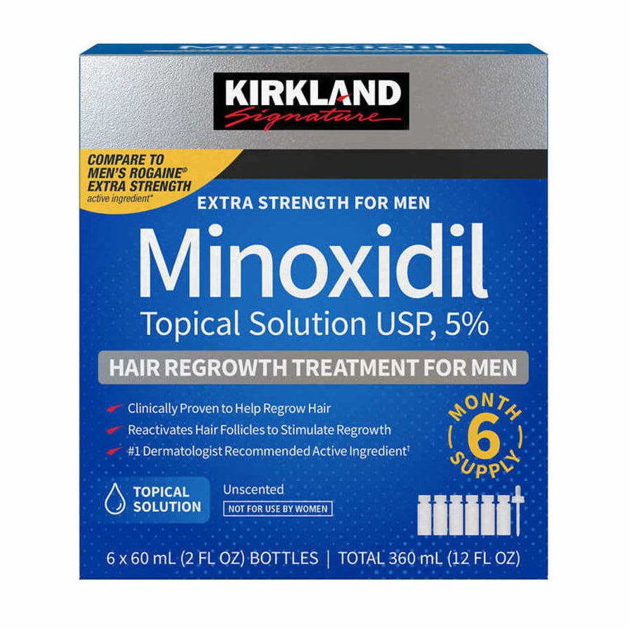 Erleben Sie wieder volles und gesundes Haar mit der Kirkland Minoxidil 5% Lösung! Diese hochwirksame Formel enthält 5% Minoxidil, um das Wachstum von dickerem, kräftigerem Haar anzuregen. Nutzen Sie die praktische Pipette, um die Lösung gezielt auf die betroffenen Stellen aufzutragen und erhalten Sie sichtbare Ergebnisse in nur wenigen Wochen.