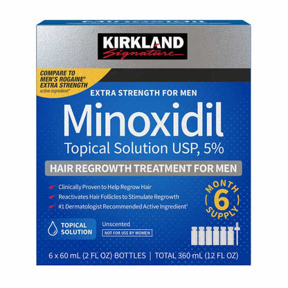 Erleben Sie wieder volles und gesundes Haar mit der Kirkland Minoxidil 5% Lösung! Diese hochwirksame Formel enthält 5% Minoxidil, um das Wachstum von dickerem, kräftigerem Haar anzuregen. Nutzen Sie die praktische Pipette, um die Lösung gezielt auf die betroffenen Stellen aufzutragen und erhalten Sie sichtbare Ergebnisse in nur wenigen Wochen.