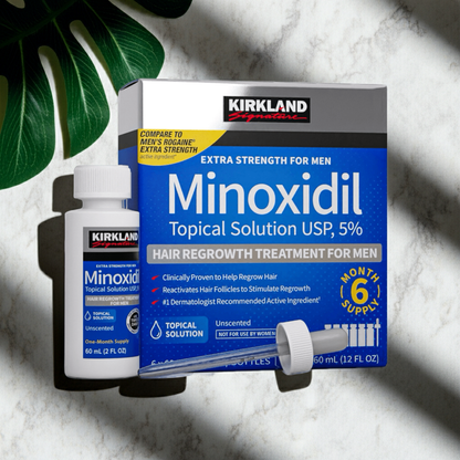 KIRKLAND MINOXIDIL 5% MÄNNER 6 x 60ml Flaschen (6 Monatspackung)
