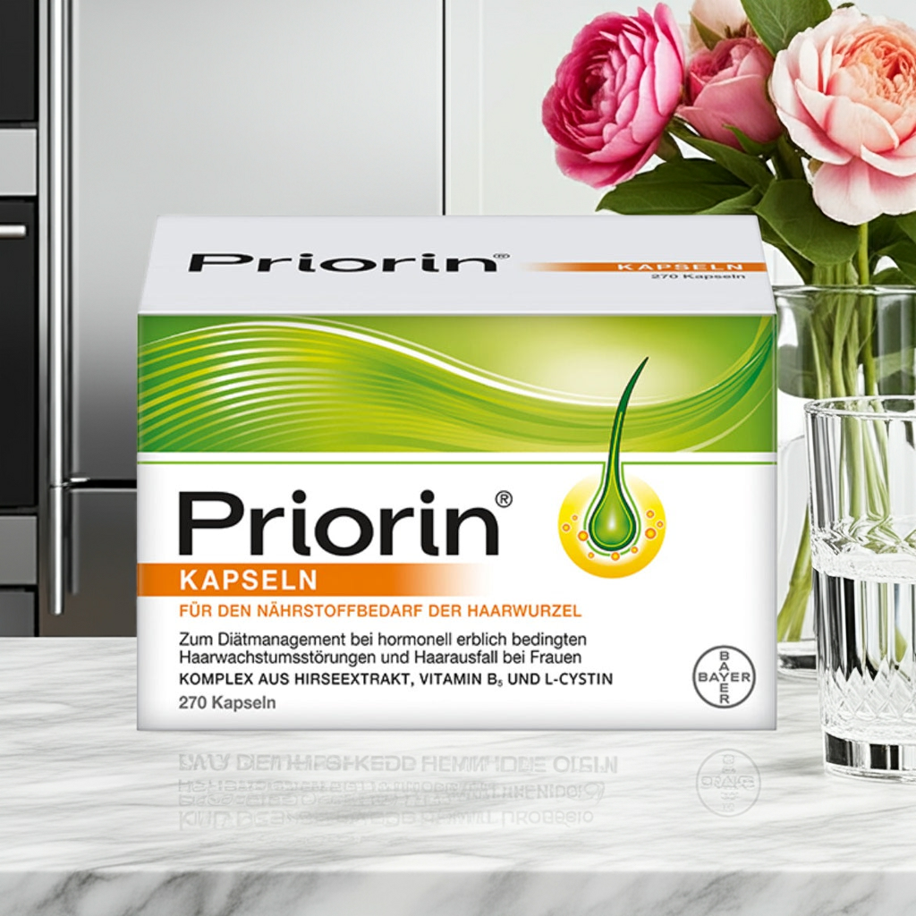 Priorin Haarwachstum Vitamine zur Unterstützung von gesundem Haarwachstum, Stärkung der Haarfollikel und Reduzierung von Haarausfall bei Frauen und Männern