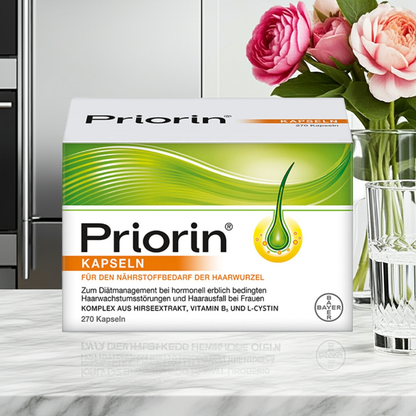 Priorin Haarwachstum Vitamine zur Unterstützung von gesundem Haarwachstum, Stärkung der Haarfollikel und Reduzierung von Haarausfall bei Frauen und Männern
