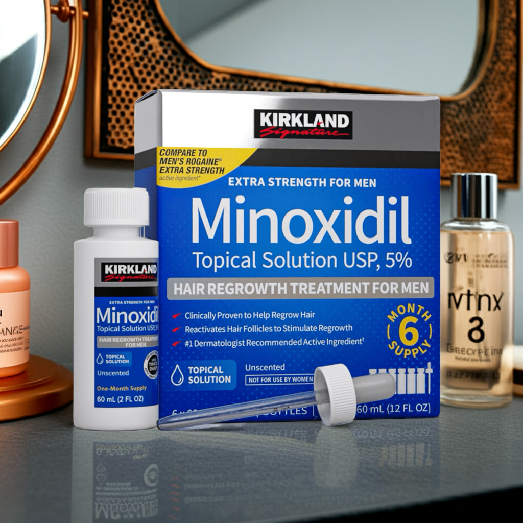 KIRKLAND MINOXIDIL 5% MÄNNER 6 x 60ml Flaschen (6 Monatspackung)