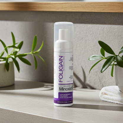 FOLIGAIN Minoxidil 2% Foam Haarwuchs-Schaum für Frauen, (Set mit 3x60g Bottles), 3 Bottles reichen für 3 Monate