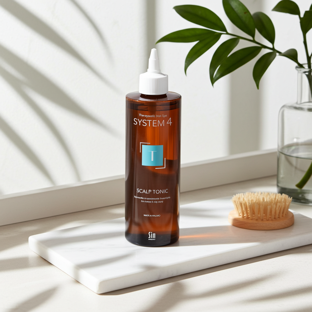 Kopfhautpflege mit System 4 T Scalp Tonic bei Schuppen und überschüssigem Talg