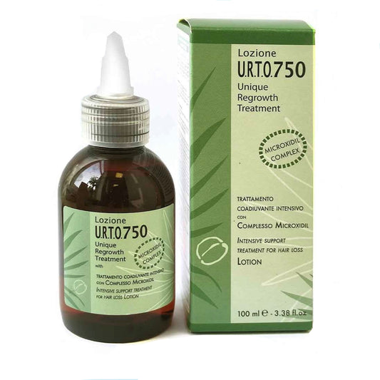 URTO 750 Haarpflege Set bestehend aus Kopfhaut Lotion Flasche und Original Verpackung gegen androgenetische Alopezie