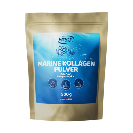 Wehle Sports Marine Kollagen Pulver mit Fisch Kollagen Peptiden für Haut Haare Nägel Gelenke und Bindegewebe