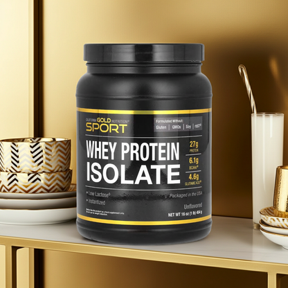 Sport, Molkenproteinisolat, geschmacksneutral, 454 g (1 lb.)