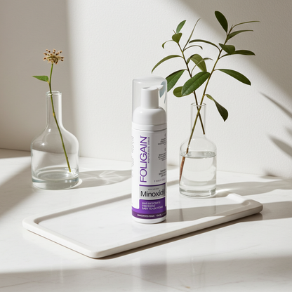 FOLIGAIN Minoxidil 2% Foam Haarwuchs-Schaum für Frauen, (Set mit 3x60g Bottles), 3 Bottles reichen für 3 Monate