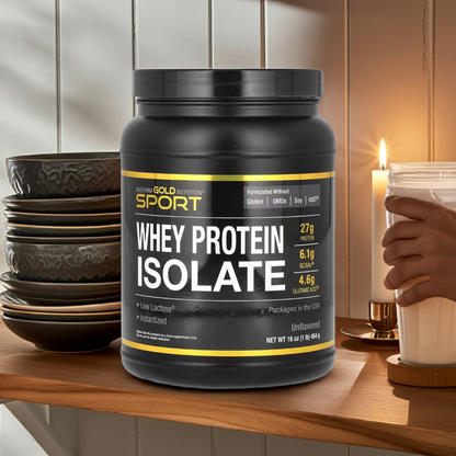 Sport, Molkenproteinisolat, geschmacksneutral, 454 g (1 lb.)