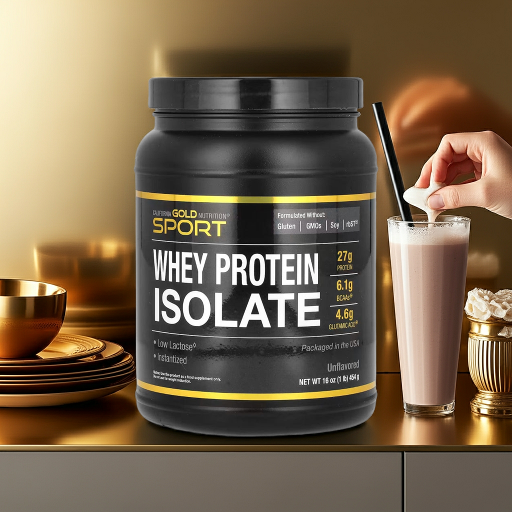 Sport, Molkenproteinisolat, geschmacksneutral, 454 g (1 lb.)