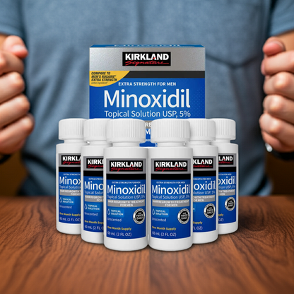 KIRKLAND MINOXIDIL 5% MÄNNER 6 x 60ml Flaschen (6 Monatspackung)